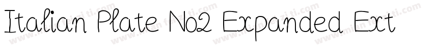 Italian Plate No2 Expanded Extrabol字体转换